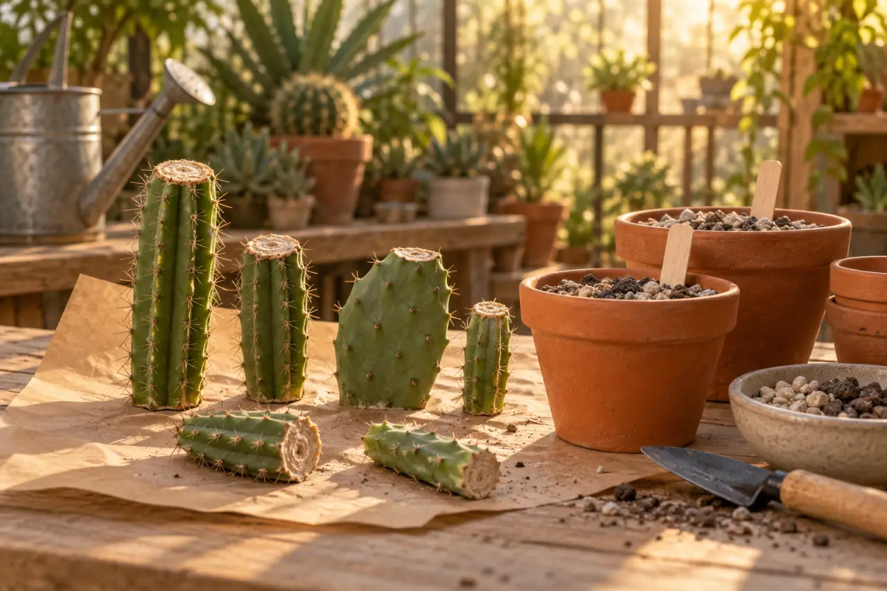 Bouturage des cactus : le séchage indispensable pour éviter la pourriture