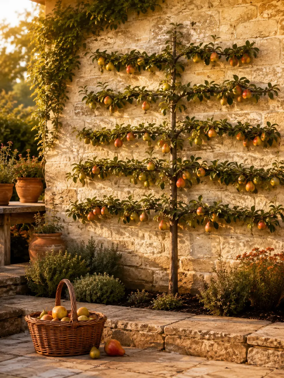 Arbre fruitier en espalier : la solution pour gagner de la place, récolter facilement et structurer un mur